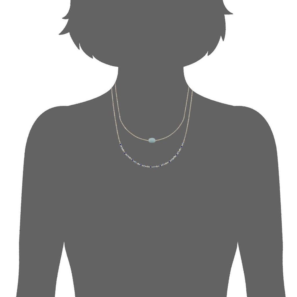 Agatha Double Necklace in 18K Gold Plated, view 10