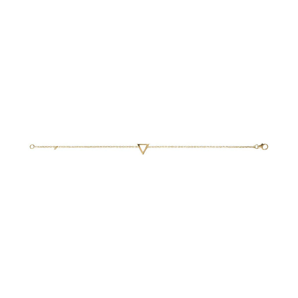 Aria Triangle Bracelet in 925 Sterling Silver Plated Rhodium or 18K Gold Plated