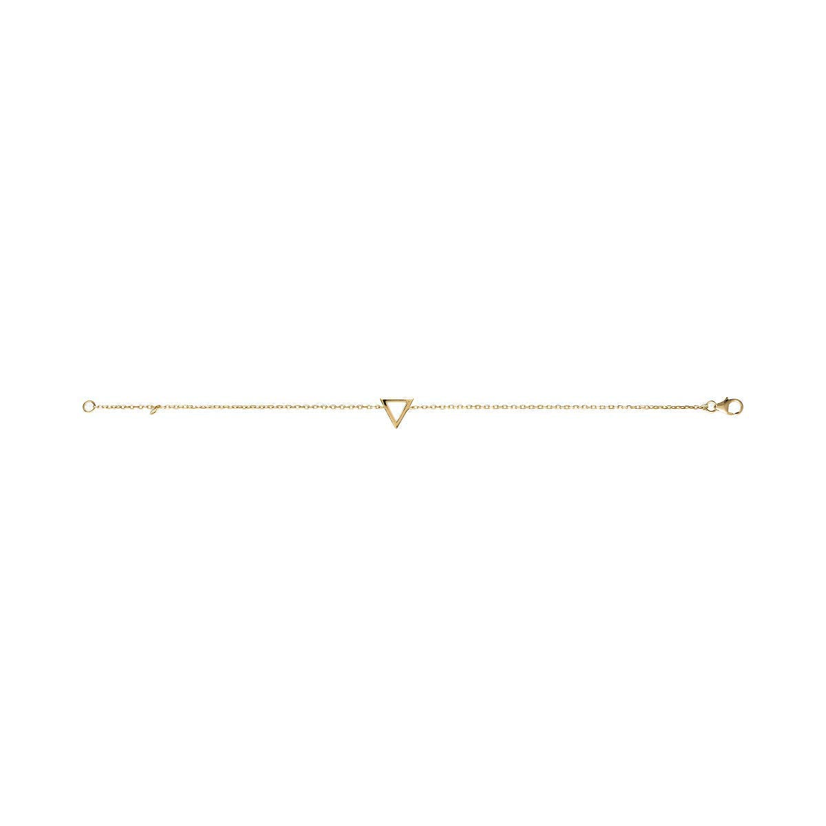 Aria Triangle Bracelet in 925 Sterling Silver Plated Rhodium or 18K Gold Plated