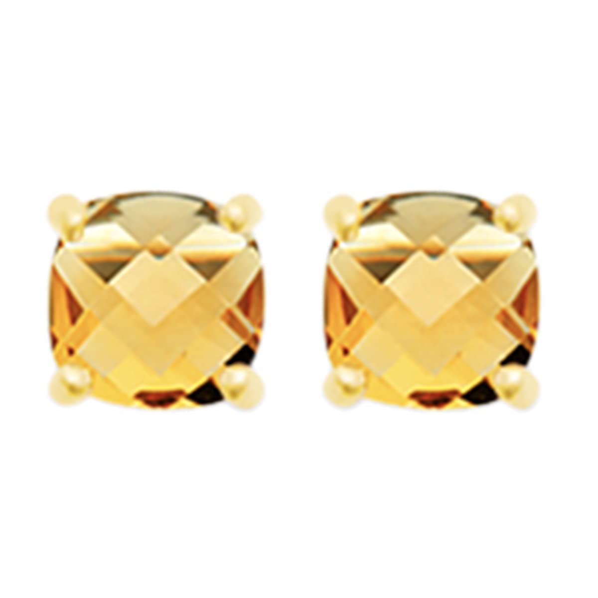 Alizee Gemma Stud Earrings in 925 Sterling Silver Plated Rhodium, view 3
