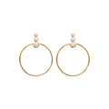 Elizabeth Front Hoop Earrings in 925 Sterling Silver Plated Rhodium