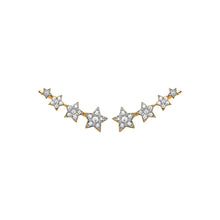 Load image into Gallery viewer, Mystigrey Stella .925 Sterling Silver Plated Rhodium 4 Stars Climber Earrings for Women with Cubic Zirconia
