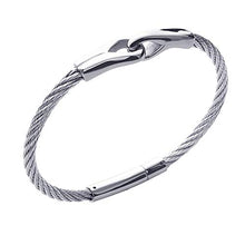 Load image into Gallery viewer, Mystigrey Zachary Stainless Steel Bangle for Men Black
