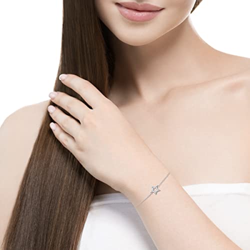 Stella Bracelet in 925 Sterling Silver Plated Rhodium or 18K Gold Plated, view 8