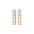 Jessica Long Bar Earrings in 925 Sterling Silver Plated Rhodium or 18K Gold Plated