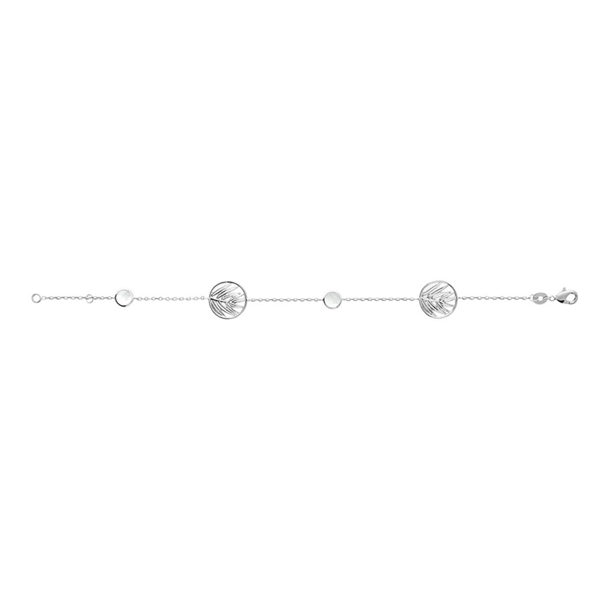 Tamara Mother of Pearl Bracelet in 925 Sterling Silver Plated Rhodium or 18K Gold Plated, view 3
