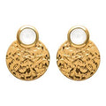 Savannah Moon Stone Earrings in 925 Sterling Silver Plated Rhodium or 18K Gold Plated