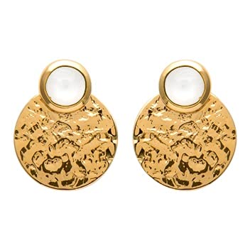 Savannah Moon Stone Earrings in 925 Sterling Silver Plated Rhodium or 18K Gold Plated
