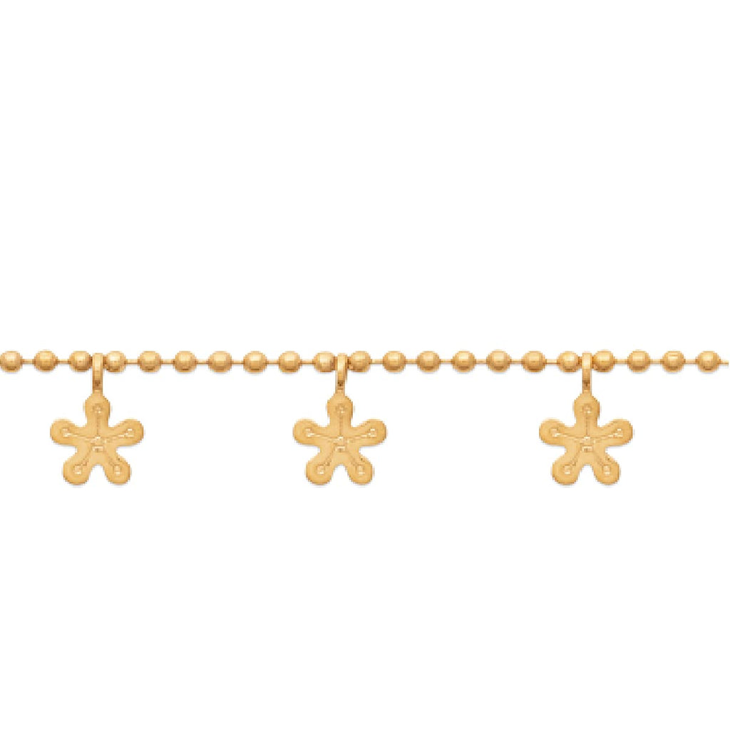 Flore Necklace in 925 Sterling Silver Plated Rhodium or 18K Gold Plated, view 3