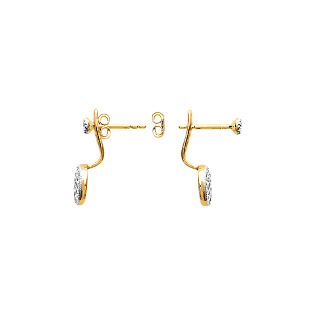 Amie Jacket Earrings in 925 Sterling Silver Plated Rhodium or 18K Gold Plated, view 10