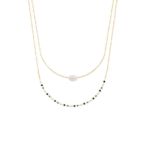 Agatha Double Necklace in 18K Gold Plated