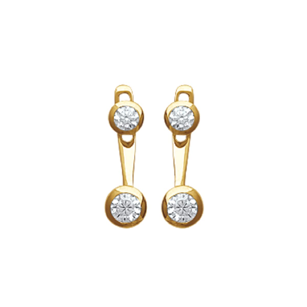 Liberty Jacket Earrings in 925 Sterling Silver Plated Rhodium or 18K Gold Plated, view 8