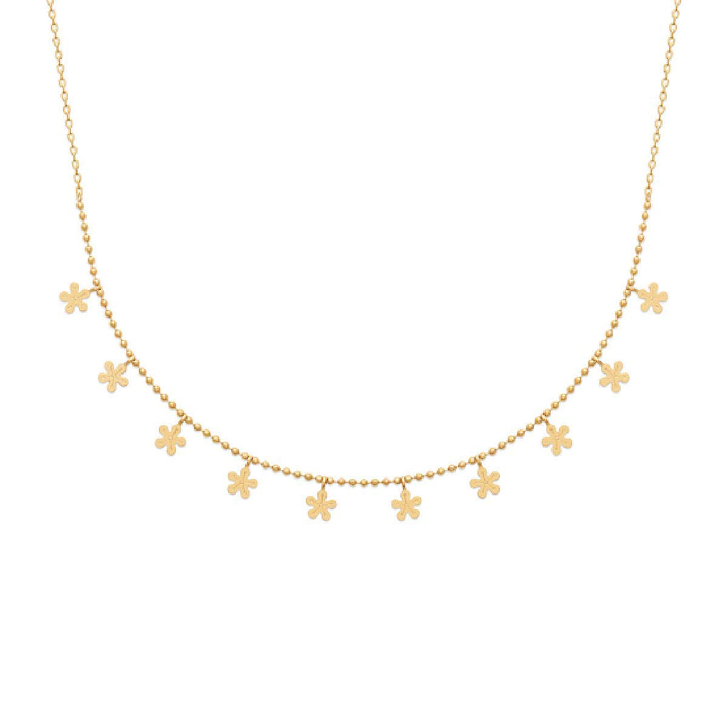 Flore Necklace in 925 Sterling Silver Plated Rhodium or 18K Gold Plated
