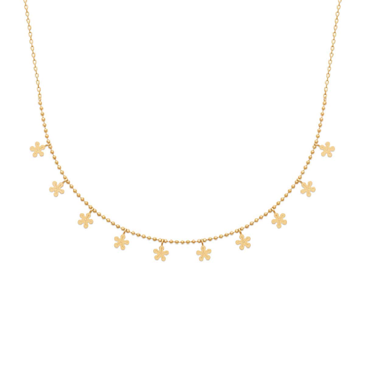 Flore Necklace in 925 Sterling Silver Plated Rhodium or 18K Gold Plated