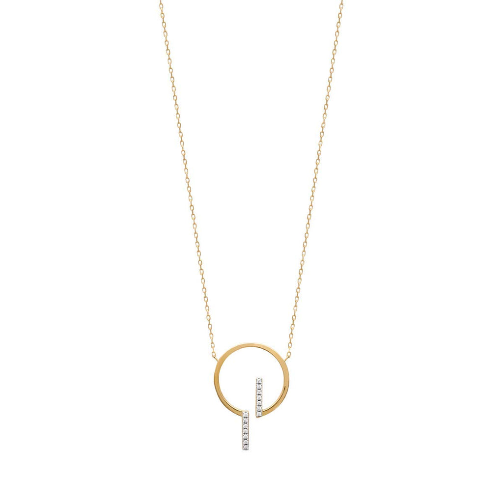Gaelle Necklace in 925 Sterling Silver Plated Rhodium or 18K Gold Plated, view 3