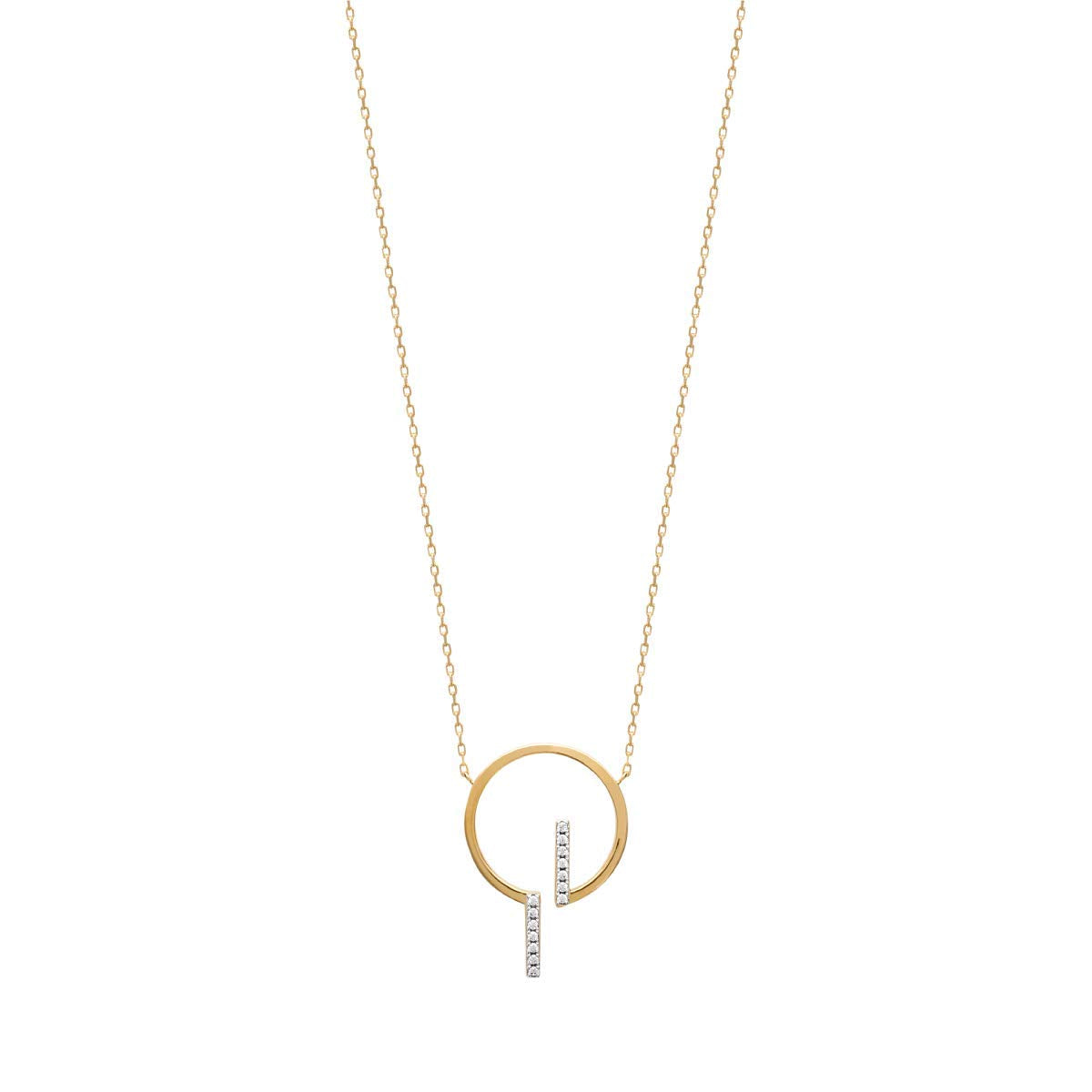 Gaelle Necklace in 925 Sterling Silver Plated Rhodium or 18K Gold Plated, view 3