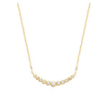 Elizabeth Horizontal Necklace in 925 Sterling Silver Plated Rhodium or 18K Gold Plated