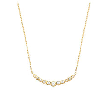Load image into Gallery viewer, Mystigrey Elizabeth 18K Gold Plated Necklace for Women with Cubic Zirconia -Horizontal

