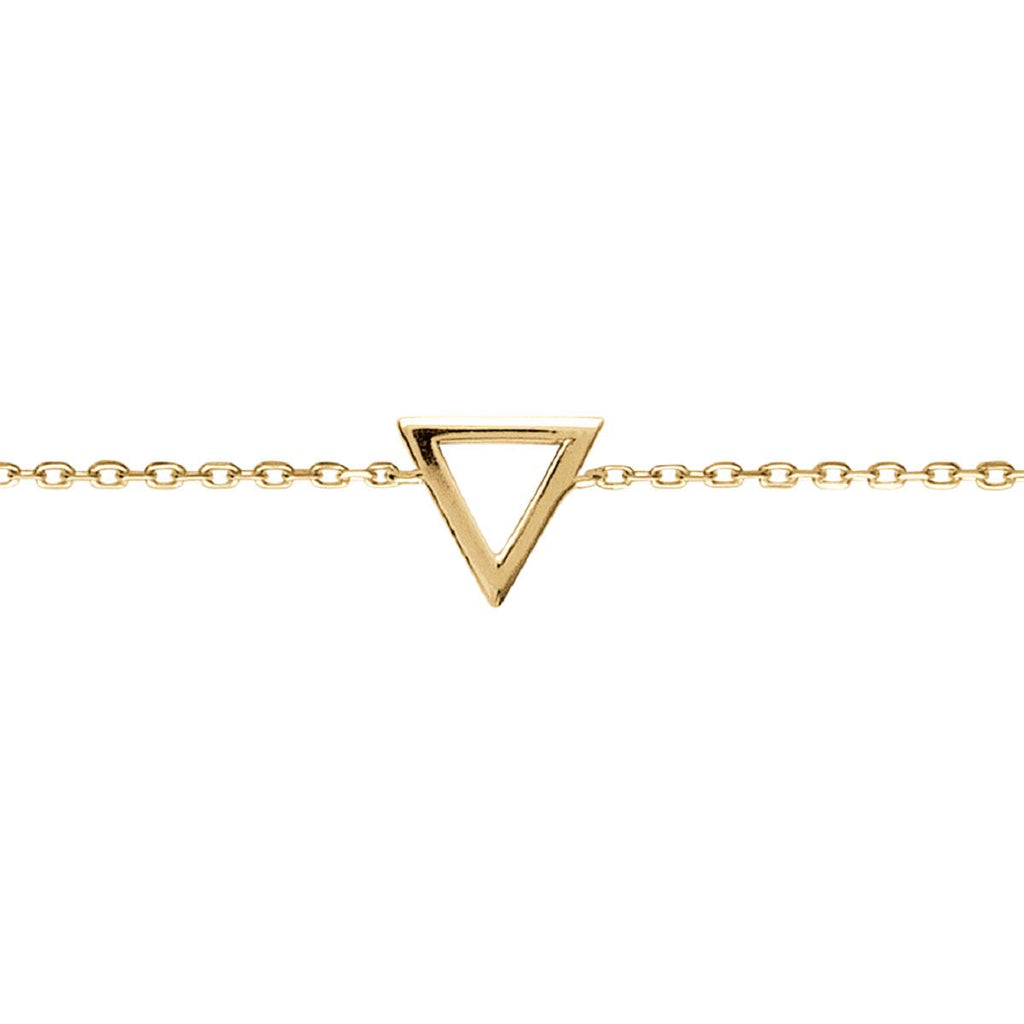 Aria Triangle Bracelet in 925 Sterling Silver Plated Rhodium or 18K Gold Plated, view 2