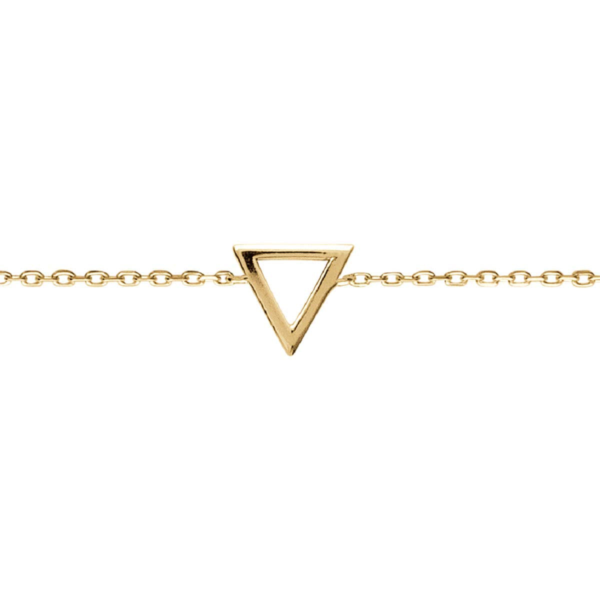 Aria Triangle Bracelet in 925 Sterling Silver Plated Rhodium or 18K Gold Plated, view 2