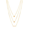 Victoria Triple Chain Necklace in 925 Sterling Silver Plated Rhodium or 18K Gold Plated