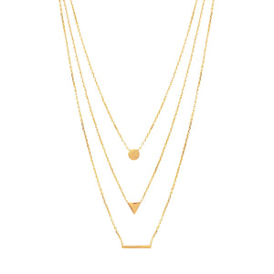 Mystigrey Victoria 18K Gold Plated Necklace for Women 3 Chains