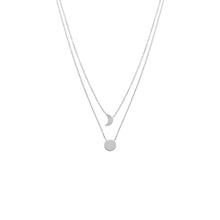 Load image into Gallery viewer, Mystigrey Moon 18K Gold Plated and .925 Sterling Silver Plated Dual Necklace for Women
