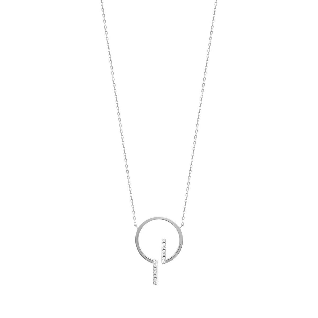 Gaelle Necklace in 925 Sterling Silver Plated Rhodium or 18K Gold Plated, view 8