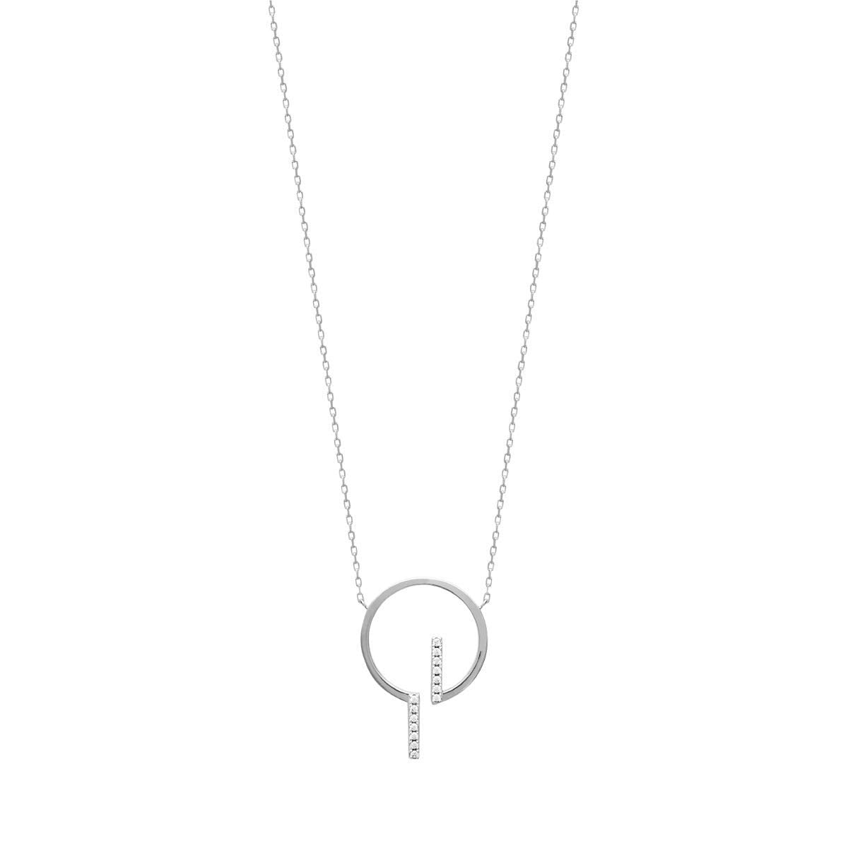Gaelle Necklace in 925 Sterling Silver Plated Rhodium or 18K Gold Plated, view 8