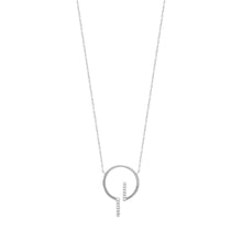 Load image into Gallery viewer, Mystigrey Gaelle .925 Sterling Silver Plated Rhodium Necklace for Women with Cubic Zirconia
