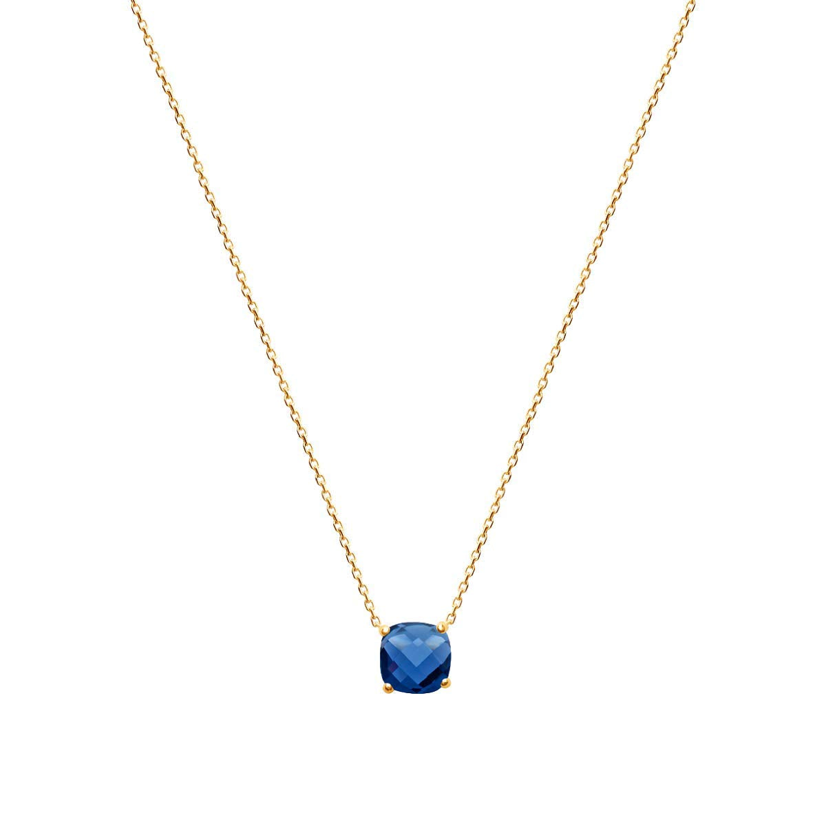Alizee Gemma Necklace in 925 Sterling Silver Plated Rhodium, view 10