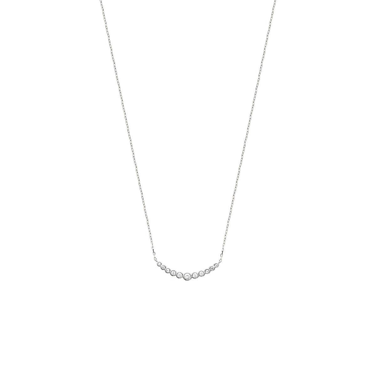 Elizabeth Horizontal Necklace in 925 Sterling Silver Plated Rhodium or 18K Gold Plated, view 8