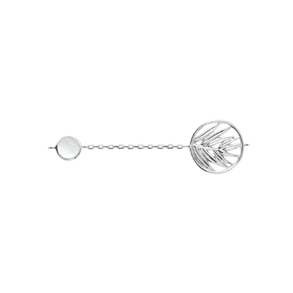 Tamara Mother of Pearl Bracelet in 925 Sterling Silver Plated Rhodium or 18K Gold Plated, view 2