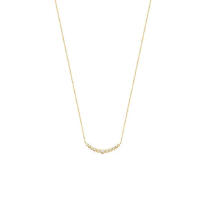 Mystigrey Elizabeth 18K Gold Plated Necklace for Women with Cubic Zirconia -Horizontal