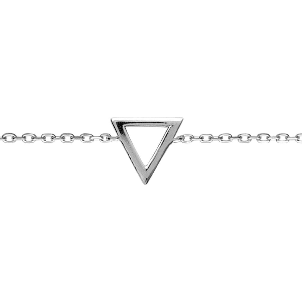 Aria Triangle Bracelet in 925 Sterling Silver Plated Rhodium or 18K Gold Plated, view 9