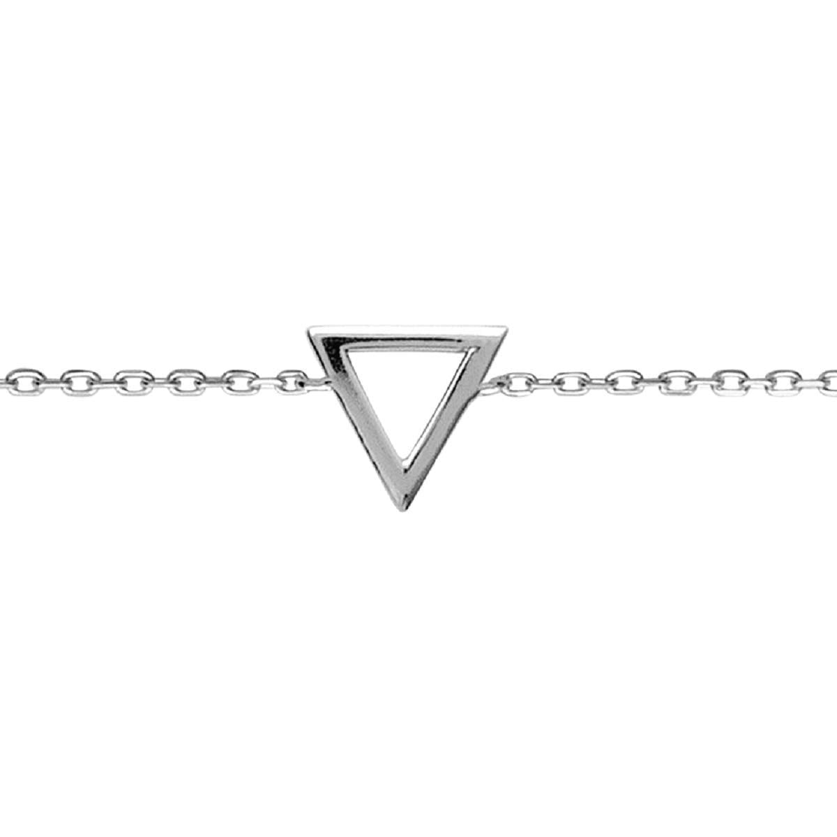 Aria Triangle Bracelet in 925 Sterling Silver Plated Rhodium or 18K Gold Plated, view 9
