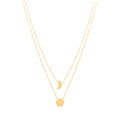 Moon Dual Necklace in 925 Sterling Silver Plated Rhodium or 18K Gold Plated