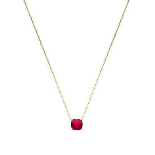 Alizee Gemma Necklace in 925 Sterling Silver Plated Rhodium