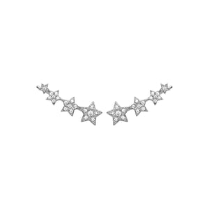 Mystigrey Stella 18K Gold Plated Dangling Star Earrings for Women with Cubic Zirconia