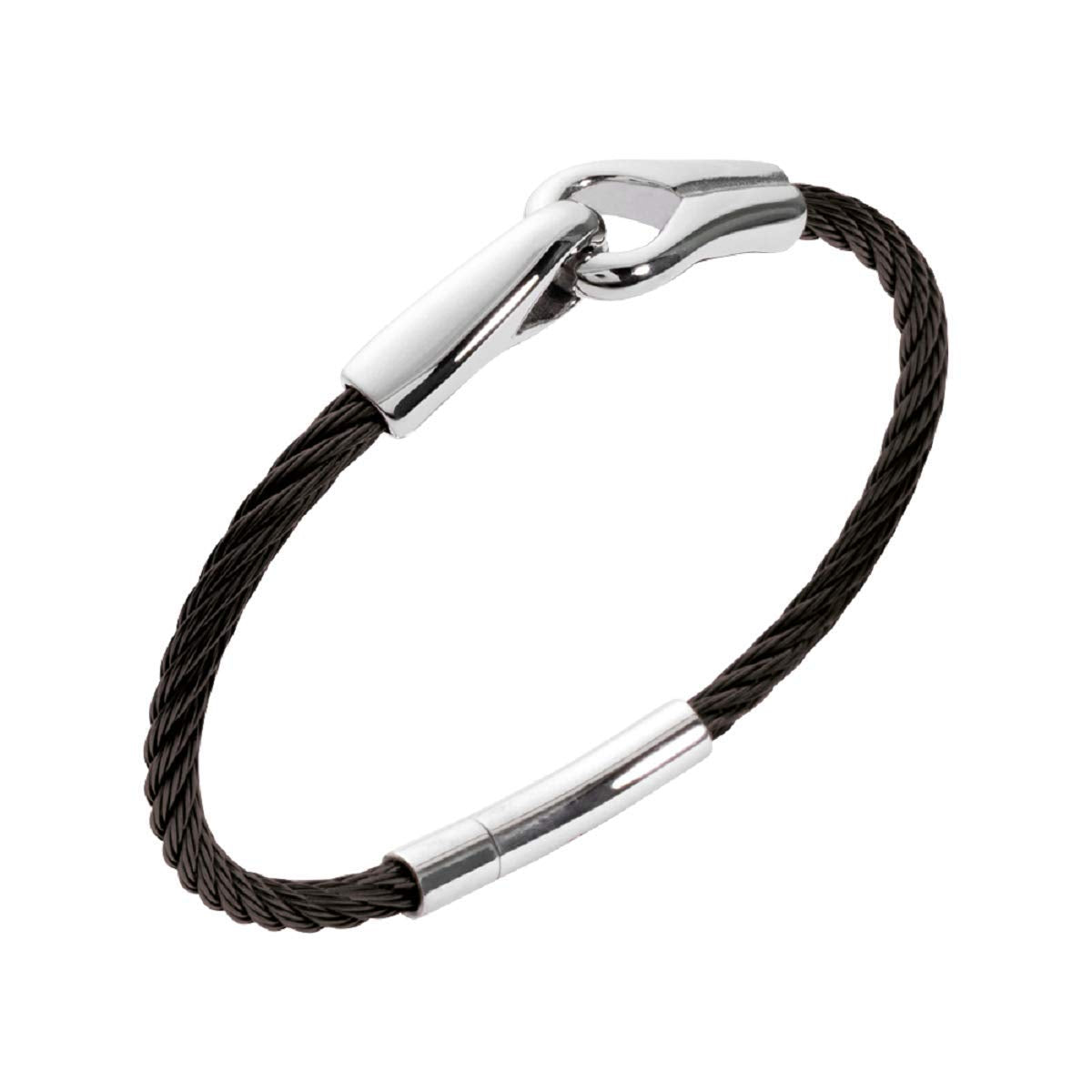 Men's Zachary Bangle in Stainless Steel, view 5