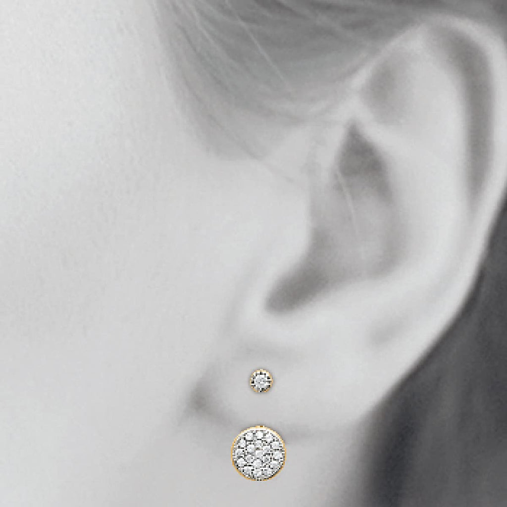 Amie Jacket Earrings in 925 Sterling Silver Plated Rhodium or 18K Gold Plated, view 8