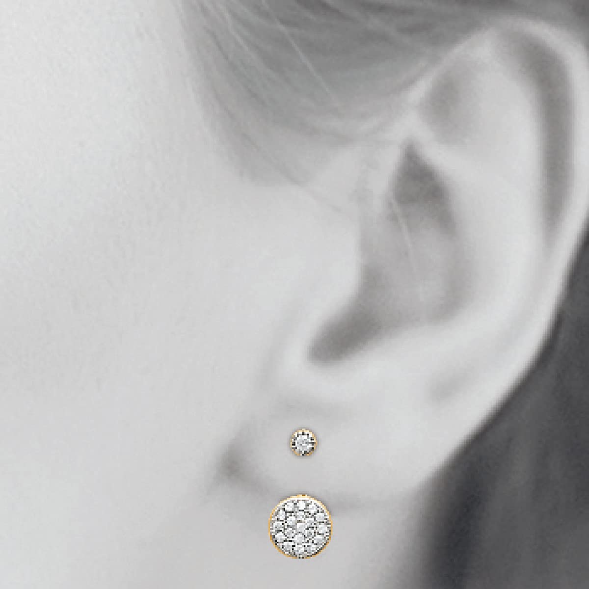 Amie Jacket Earrings in 925 Sterling Silver Plated Rhodium or 18K Gold Plated, view 8
