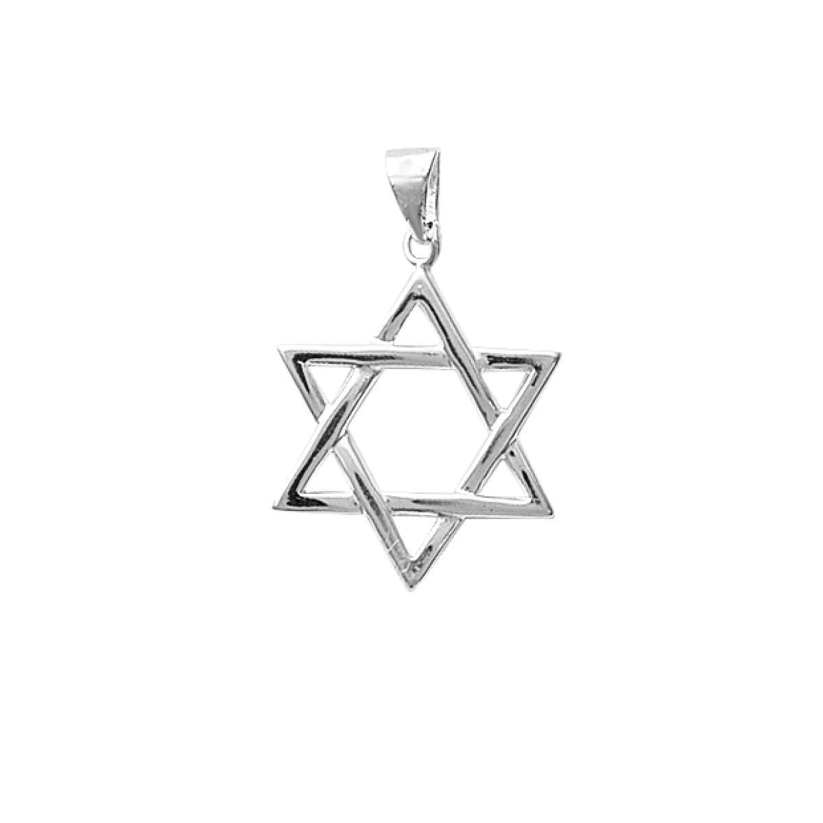 Star Pendant in 925 Sterling Silver Plated Rhodium or 18K Gold Plated, view 5
