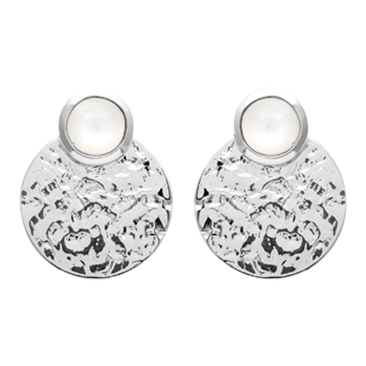 Savannah Moon Stone Earrings in 925 Sterling Silver Plated Rhodium or 18K Gold Plated, view 9