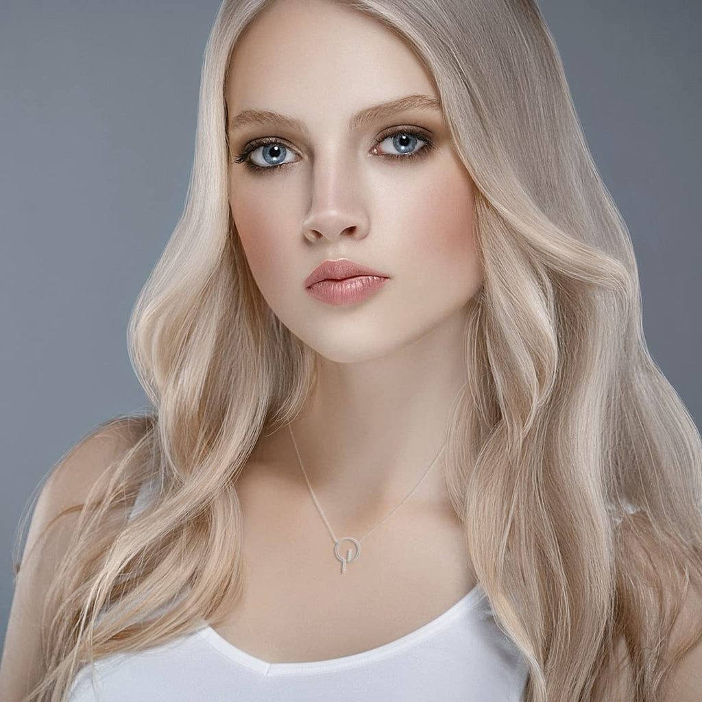 Gaelle Necklace in 925 Sterling Silver Plated Rhodium or 18K Gold Plated, view 9