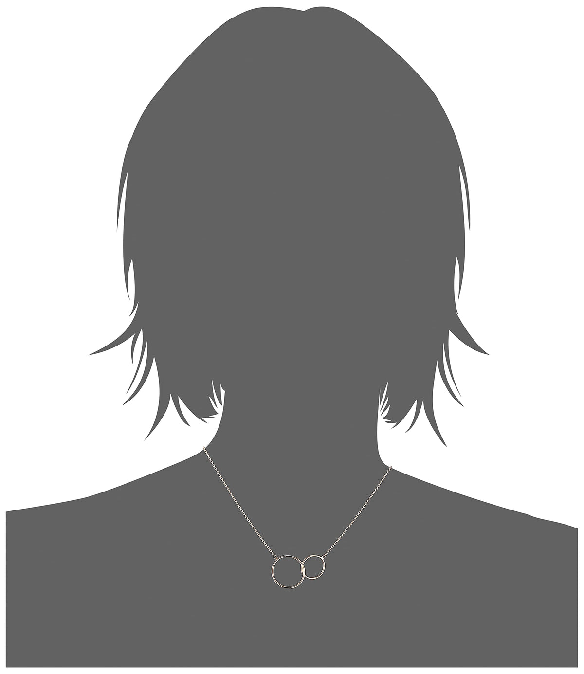 Lola Mother Daughter Necklace in 925 Sterling Silver Plated Rhodium or 18K Gold Plated, view 12