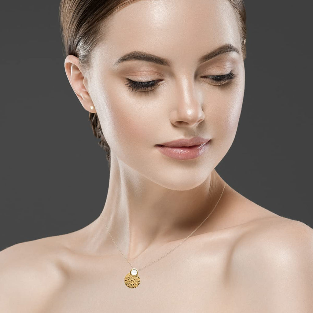 Savannah Moon Stone Earrings in 925 Sterling Silver Plated Rhodium or 18K Gold Plated, view 2
