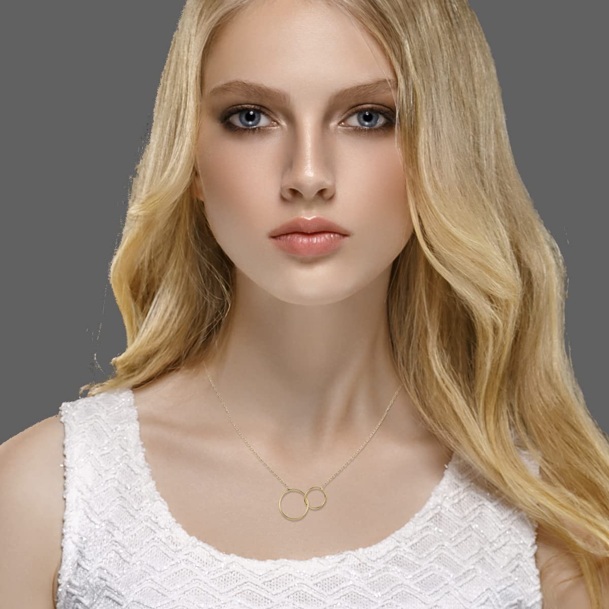 Lola Mother Daughter Necklace in 925 Sterling Silver Plated Rhodium or 18K Gold Plated, view 10