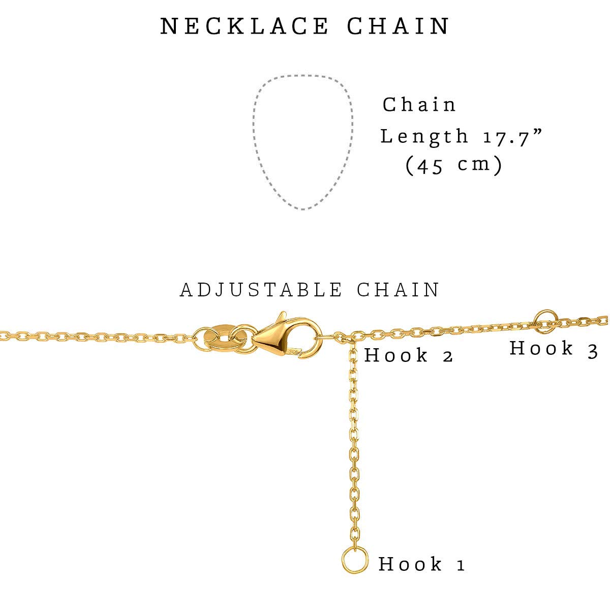 Stella Necklace in 925 Sterling Silver Plated Rhodium or 18K Gold Plated, view 2