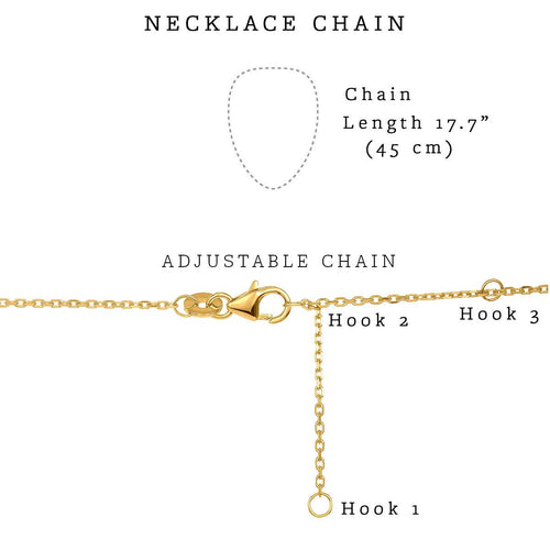 Alizee Gemma Necklace in 925 Sterling Silver Plated Rhodium, view 2